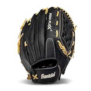 Franklin Sports Baseball Glove – ProFlex Adult Baseball + Softball Glove – Baseball + Fastpitch Softball Outfield Mitt – Left Handed Throw + Right Handed Throw
