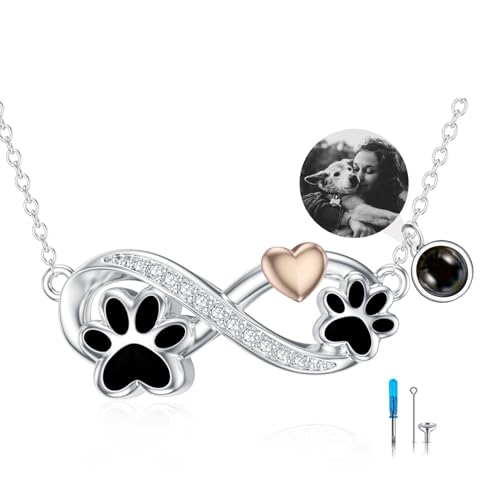 Sterling Silver Pet Urn Necklace for Ashes - Memorial Keepsake for Dog, Cat Pet