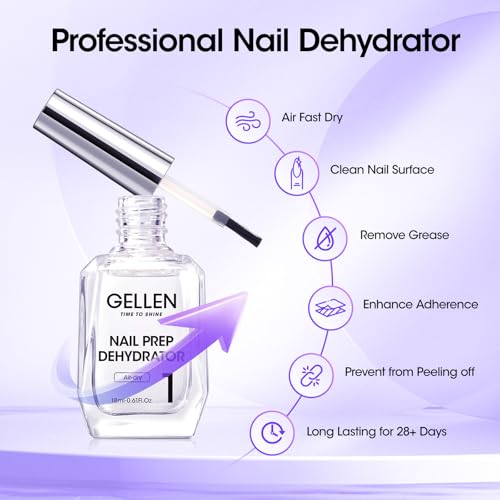 Gellen Cola para Unhas Em Gel E Kit Desidratador para Preparação de Unhas Em Gel, Cola para Unhas Le