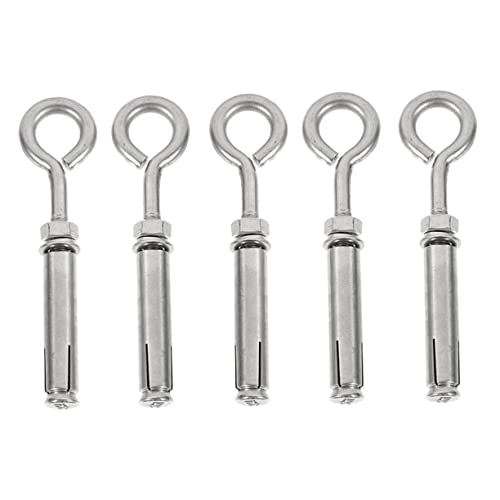 HOMOCONO Stainless Steel Hooks Manhole Cover Screw Bolts 5pcs Waterproof Anti-Fall Net Screw Net