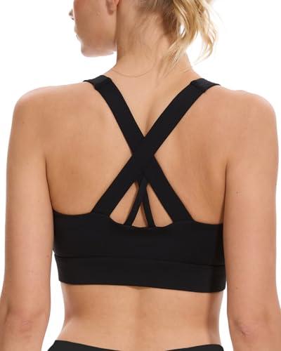 Zip Front Sports Bras for Women High Support - High Impact Sports Bra Compression Supportive Workout Bra2