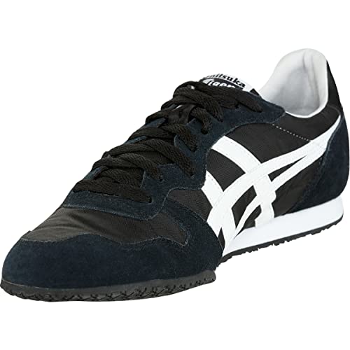 Onitsuka Tiger Tênis Serrano unissex, 45, preto/branco, Preto/branco, 14.5 Wide Women/13 Men