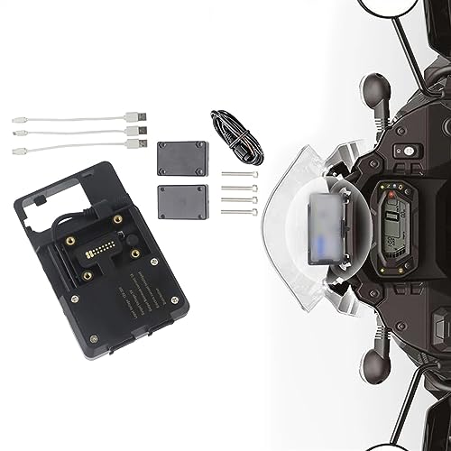 WELSAA Navigation Motorrad Für Kawasaki KLR650 KLR 650 2022 + Front Telefon Drahtlose Und USB Lade GPS Navigation Platte Halterung Halter Stehen (Color : USB Charging)