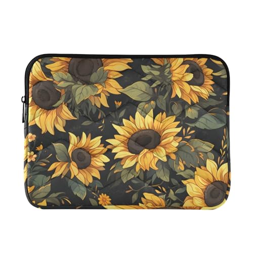 Funda acolchonada amarilla para laptop 13-14 pulg miniatura 1
