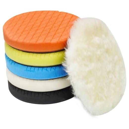 Autolock 5" Buffing Polishing Pads, 6Pcs 5.6inch 140mm Face for 5 Inch Backing Plate Compound Buffing Sponge and Woolen Pads Cutting Polishing Pad Kit for Car Buffer Polisher, Polishing and Waxing