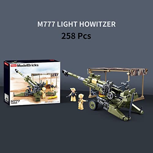 Technik Militär Panzer Leichte Haubitze Modellbausatz 258 Teile Armee Panzer Bausteine Modellbausatz Kompatibel Mit Lego – Bild 7