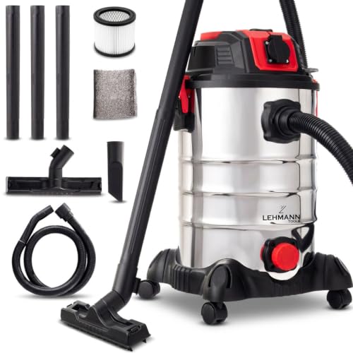 LEHMANN Industriestaubsauger mit Steckdose 2000 W, 30 L...