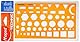 Maped 922410 Zeichenschablone Normographe Technic, orange
