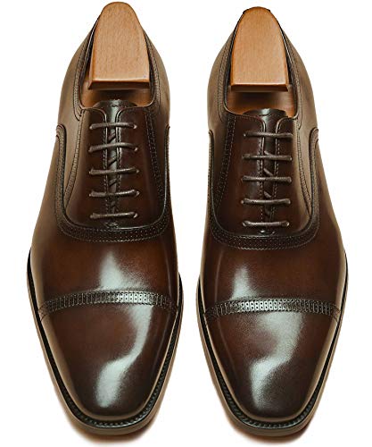 Men's Dress Shoes Formal Oxford Leather Wingtip Lace Up Shoes for Men2