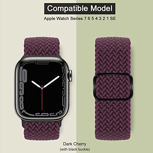 Image of Braided iWatch Strap Band Belt Compatible with IOS Watch 49mm 42mm 44mm 45mm Series Ultra SE 8 /7 /6 /5 /4 /3 /2 /1 (Watch Not Included, Only Belt)