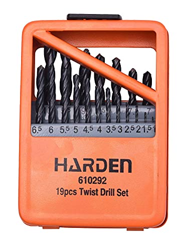 Metric Drill Bit Set by Harden 19 Piece 1-10 mm High Speed Steel Metal Case - Image 3