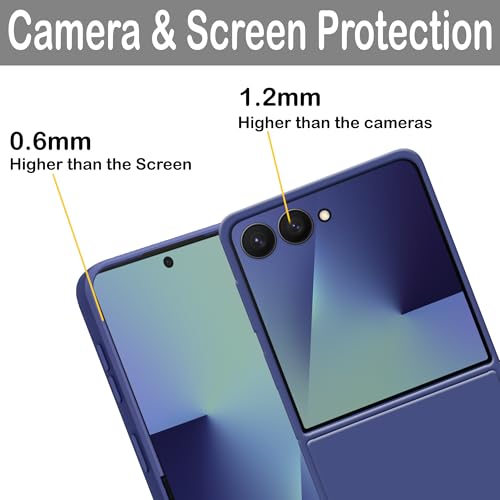 Image of amazon basics Hard Case Cover for Samsung Galaxy Z Flip 7 5G (Blue)