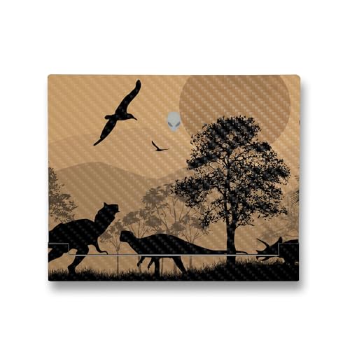 Image of MightySkins Carbon Fiber Skin Compatible with Alienware X14 R2 (2023) Full Wrap Kit - Mass Extinction | Protective, Durable Textured Carbon Fiber Finish | Easy to Apply | Made in The USA