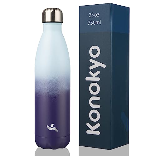 Image of Konokyo Insulated Water Bottles,25 oz Double Wall Stainless Steel Vacumm Metal Flask for Sports Travel,Ocean Dream