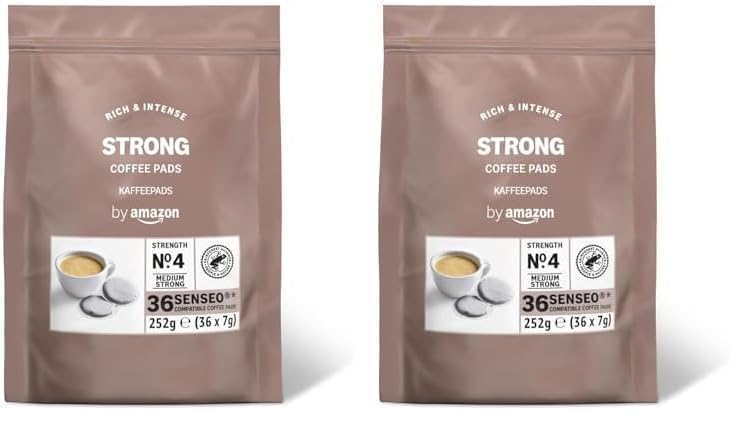 by Amazon Kaffeepads Strong, Geeignet für Senseo Maschinen, 36 Stück (1er-Pack) (Packung mit 2)