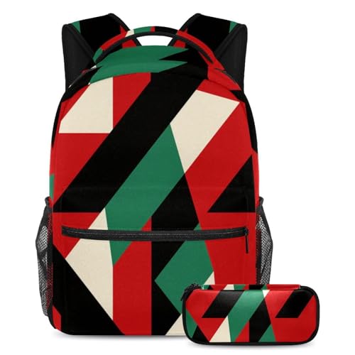 Trousse et sac à dos drapeau artistique grand volume pour soulager le dos des élèves