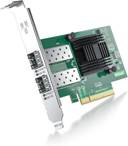 10Gb Network Card X520-DA2 Intel PCI-E Ethernet Card NIC Dual SFP+ Port E10G42BTDA, Intel 82599ES Controller, PCI Express LAN Adapter Support Windows Server/Windows, Linux, VMware