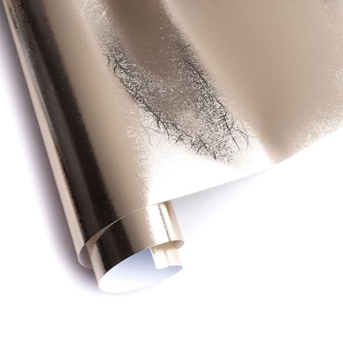Image of Itsy Bitsy Vinyl Metallic Leather Champaign 12inchx2ft 1 Roll| for Home Kitchen Countertop, Cabinet Furniture, Oil Proof, Table Top,Car Wrap Sheet, Wallpaper, Waterproof Vehicle Sticker