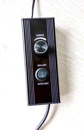 Marine 12v Led White/Red Light, 20 inch gooseneck arm, dimmable Lamps, Flexible Reading Chart Light for Boat, Rv, Caravan