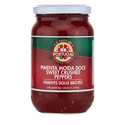 Sweet Portuguese Pepper Paste - Adds Fiery Flavors to Piri Piri Chicken, Stews & More - 370g | 13oz Jar - Authentic Product of Portugal
