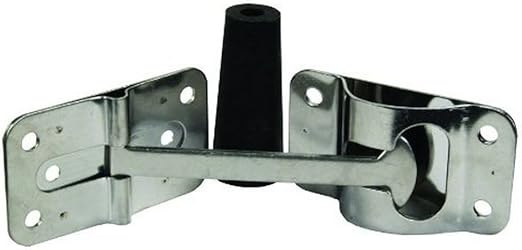 JR Products 10615 Stainless Steel Flat T-Style Door Holder - 4"