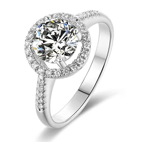 Bagues de mariage Moissanite femmes bijoux argent 925 alliance luxe 1 carat