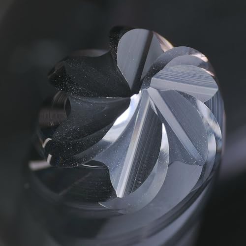 Image of Tools Carbide End Mills,6 Flute Square Milling Cutter,High Helix Angle for High Hardness Steel Finshing Milling Processing - 3 /8 Shank (3 /8-4.5 inch 1PCS)