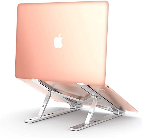 Babacom Laptop Stand, Aluminum Ventilated Cooling Stand, Ergonomic Adjustable Computer Holder, Lightweight Notebook Riser for Dell XPS, HP, More 10-15.6 Laptops Tablet