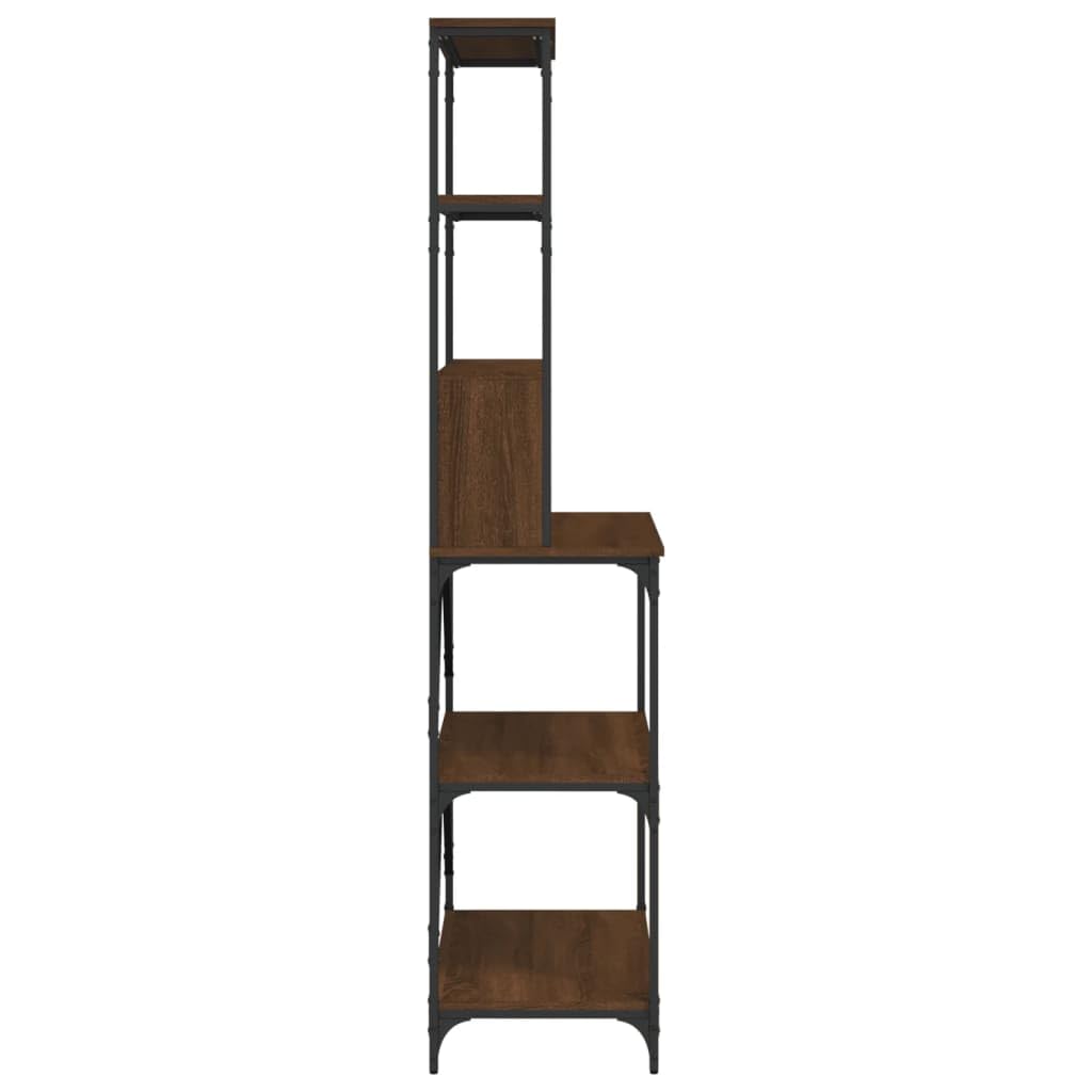 Solivagant Bäckerregal 6 Fächer Braun Eichen-Optik 90x40x180 cm, Küche Esszimmer,Küchenhelfer -utensilien,Küchenorganizer,Küchenutensilienhalter -ablagen, 27.93 kg-834224