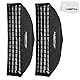 AMBITFUL 2PCS 22x90cm 9x35 Beehive Honeycomb Grid Strip Softbox Bowens Mount for Studio Flash