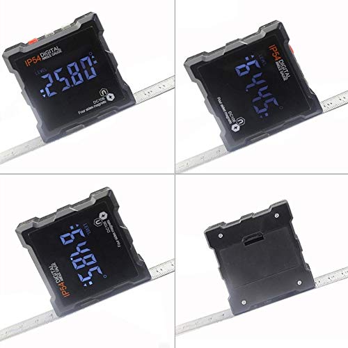 Inclinómetro Digital Protractor 0-360 Grados IP54 con Base Magnética miniatura 4