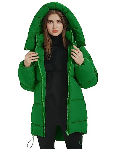 Womens Hooded Puffer Jacket Thicken Full-Zip Winter Warm Quilted Down Coat2
