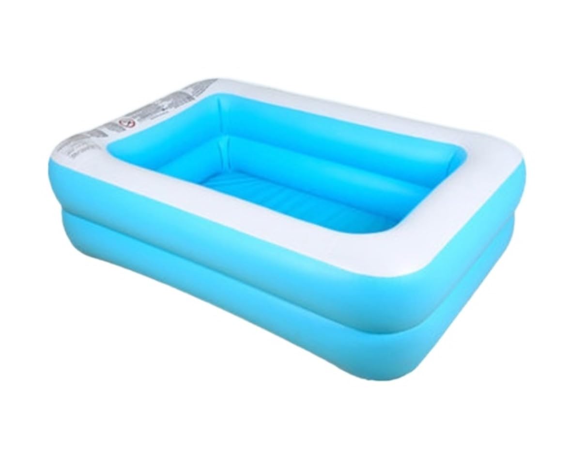 Planschbecken Schwimmbad Pool Family Swim Center Aquarium Aufblasbarer Pool Rechteckiger Lounge-Pool Swimmingpool Gartenpool Planschbecken für Gärten(128 * 85 * 45cm)
