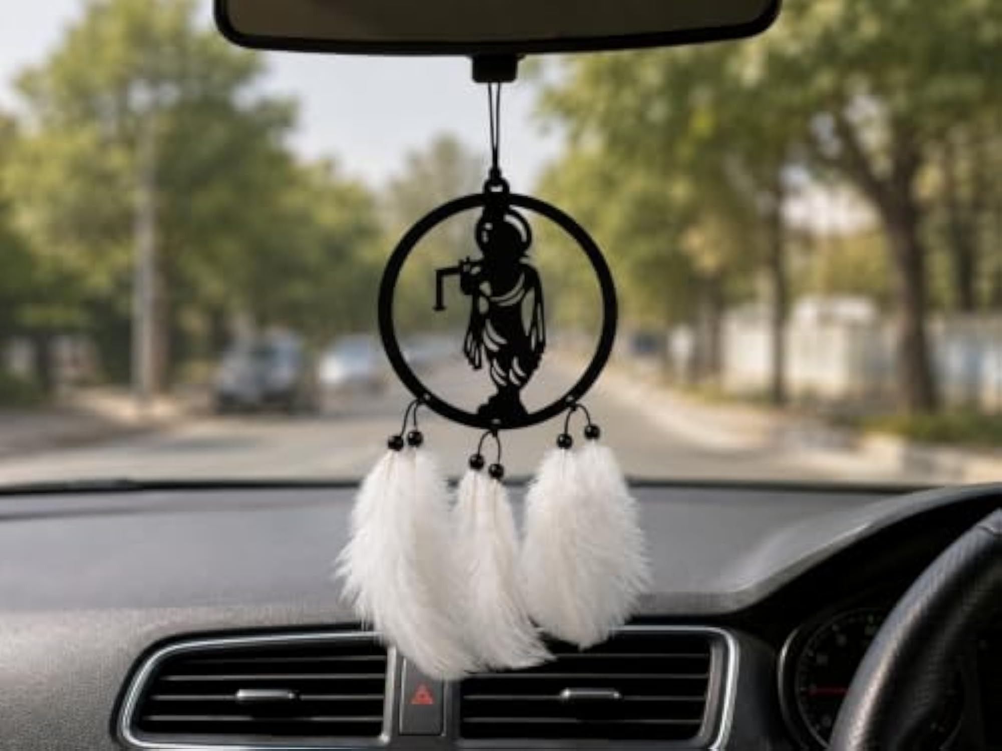 Krishna Dream Catcher for Rearview Charm