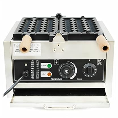 Waffelkugel-Maschine, Waffelbällchenmaschine Edelstahl Bubble Waffeleisen Kommerzielle 1500W 50~300℃ für für Bäckereien Restaurants Kioske Kantinen – Bild 5