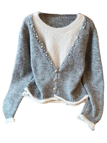 Women Clothes Nail Bead Soft Lazy Style Top Vintage Casual