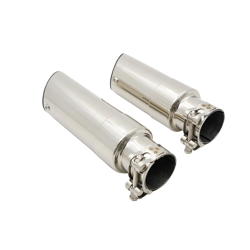 Cubre escape moto Ajuste para Indian Scout Bobber 60 Rogue 20th 2015-2023, silenciador corto, tubo, sección de punta trasera, sistema de escape(Chrome)