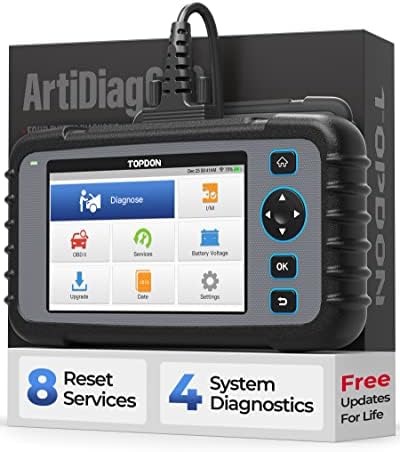 TOPDON OBD2 Scanner,2023 Upgraded AD600 Scan Tool,ABS/SRS/TCM/Engine Diagnostic Scanner for Car,8 Reset Code Reader,Oil/Brake/BMS/SAS/DPF/TPMS Reset/Throttle Matching/Injector Coding,Free Lifetime