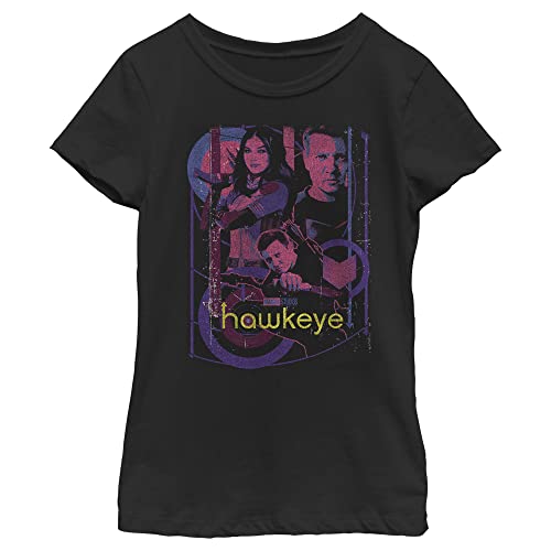 T-Shirt Fille Marvel Press Bolt Slinger en coton noir