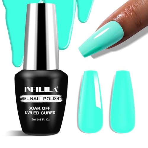 Esmalte de uñas gel verde menta 15ml miniatura 1