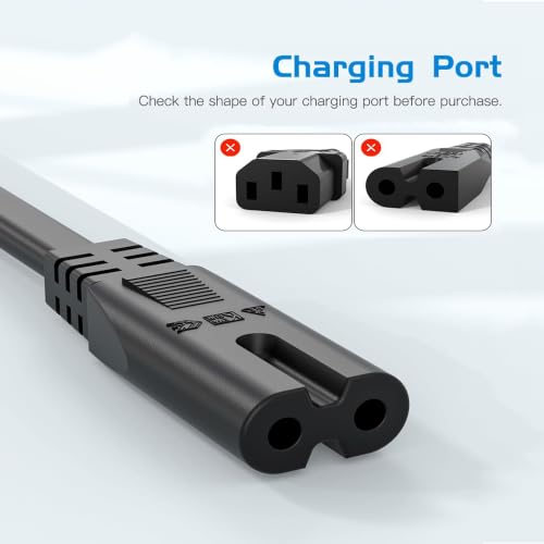 Image of Superer Charger Power Cord Fit for JBL PartyBox 110 310 320 120 710 720 100 300 520 1000, ONN Party Speaker, Encore On-The-Go 2 Prong Soundbar Speaker Charging Cable Replacement - (ETL Listed Cable)