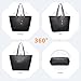 Miss Lulu Mujer Bolso de Mano Reversible Elegante Bolso de Hombro de Cuero PU Gran Conjunto Dos 2PCS Imagen de Miss Lulu Mujer Bolso de Mano Reversible Elegante Bolso de Hombro de Cuero PU Gran Conjunto Dos 2PCS