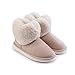 Flip Flop-GQ Haute Aide Hiver épais Couple Chaud Maison Pantoufles de Coton en Peluche-Chameau_38-39