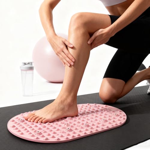 Tapis de massage des pieds en silicone double face avec pistes à billes