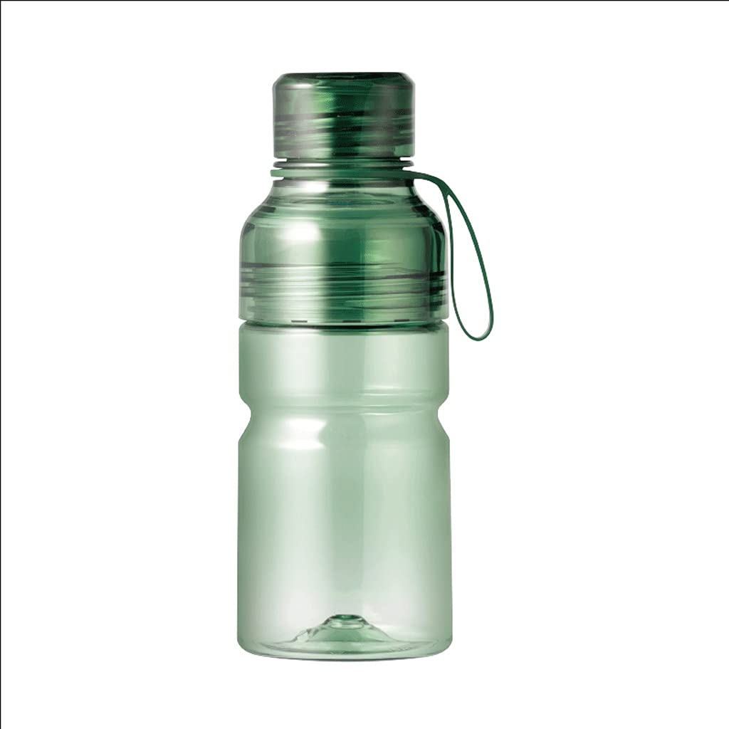 Großkapazität 17.5oz / 22.9oz Wasserflasche breiter Mund einfach wiederverwendbar BPA -Frree Wasserflasche Tritan Material (Color : Green, Größe : 520ML)