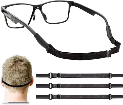 Adjustable Glasses Straps - 3 Pcs No Tail Adjustable Eyewear Retainer Glass Straps for Men, Women,...