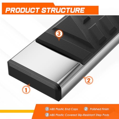 Estribos laterales de acero inoxidable para Toyota Tacoma 2005-2023 miniatura 3