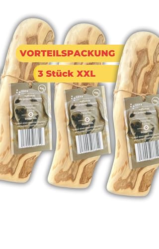 Zoys Kaffeeholz für Hunde - 3er VORTEILSPACKUNG -XXL ab 30kg Gewicht - Natürlicher Kauknochen für Zahnreinigung & Zahngesundheit & nachhaltige Beschäftigung - Hundezubehör langlebig & risikoarm