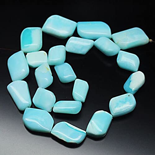 Perles opale bleue briolette lisse 15-25mm pour enfilage de bijoux