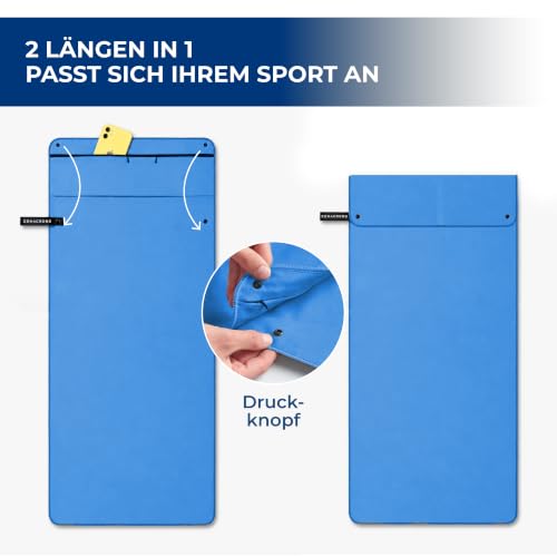 ZENACROSS Sporthandtuch Fitnessstudio aus Mikrofaser, Reißverschluss Tasche und Magnet | Gym Handtuch Kompakt… – Ansicht 5